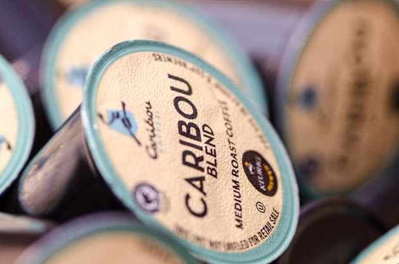 Caribou Coffee k-cups macro