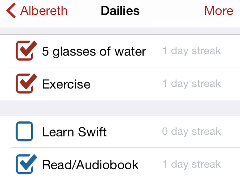 Daily Habits Screen