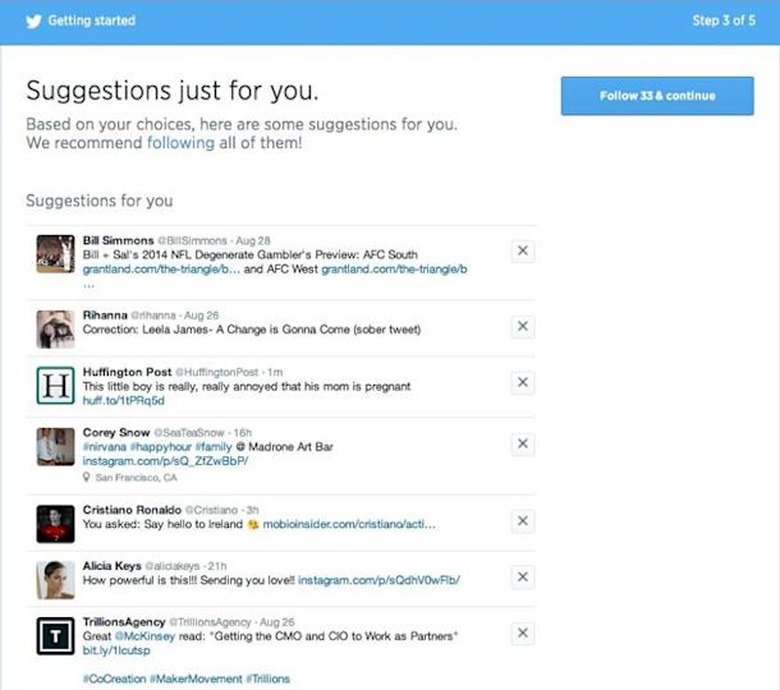 Twitter's new sign-up process