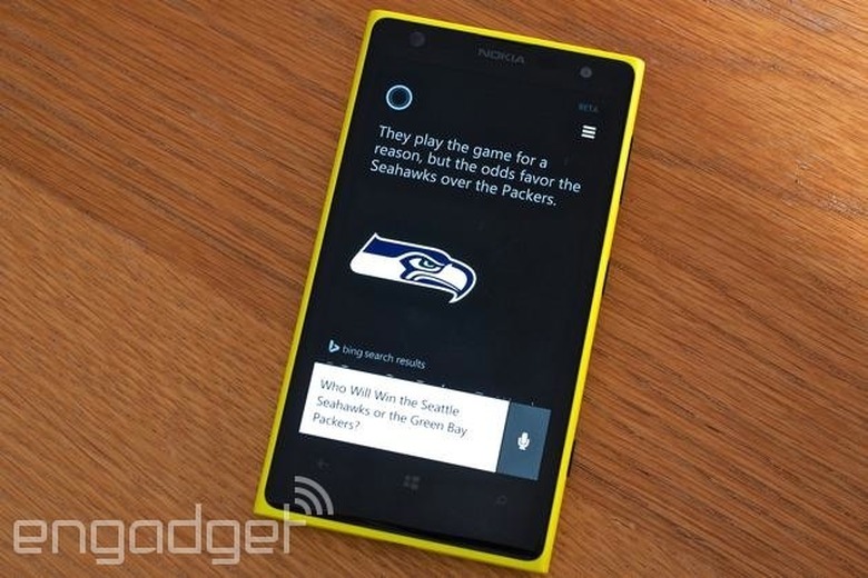 Cortana calls a Seahawks-Packers game