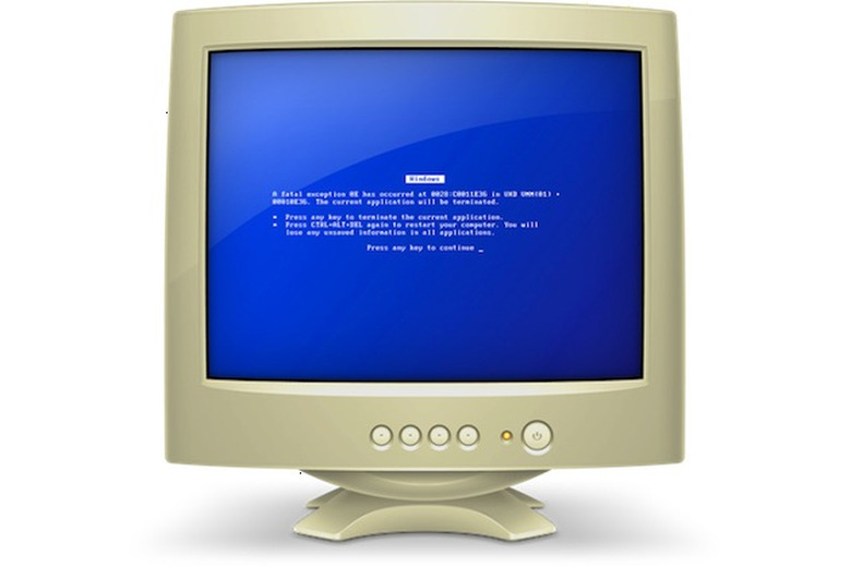 Apple's tweak at Windows users with a blue screen of death icon