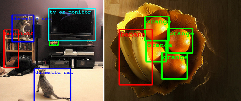 Google object recognition spots items in a living room
