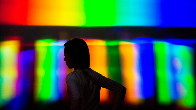 Visible light spectrum at a museum