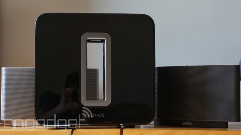 Sonos Sub and two Play 5 speakers