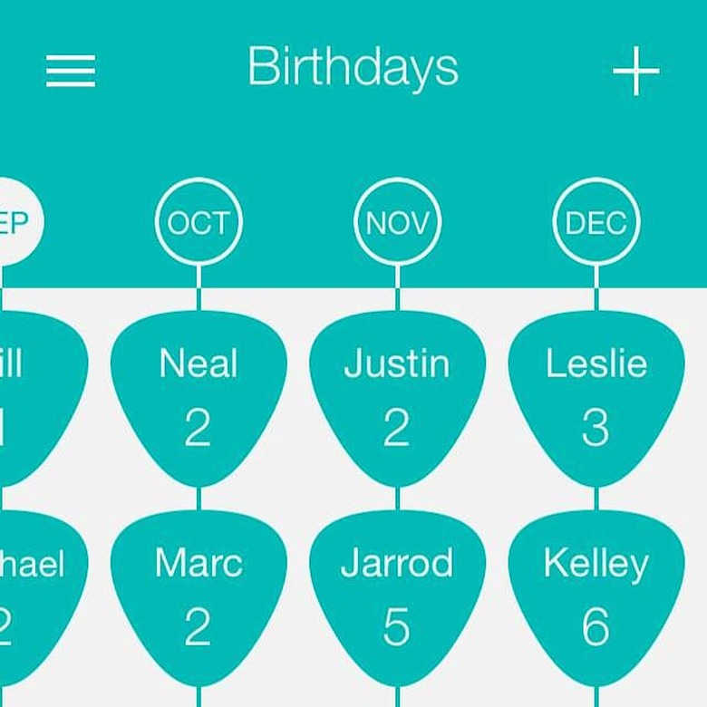 birthday board screenshot