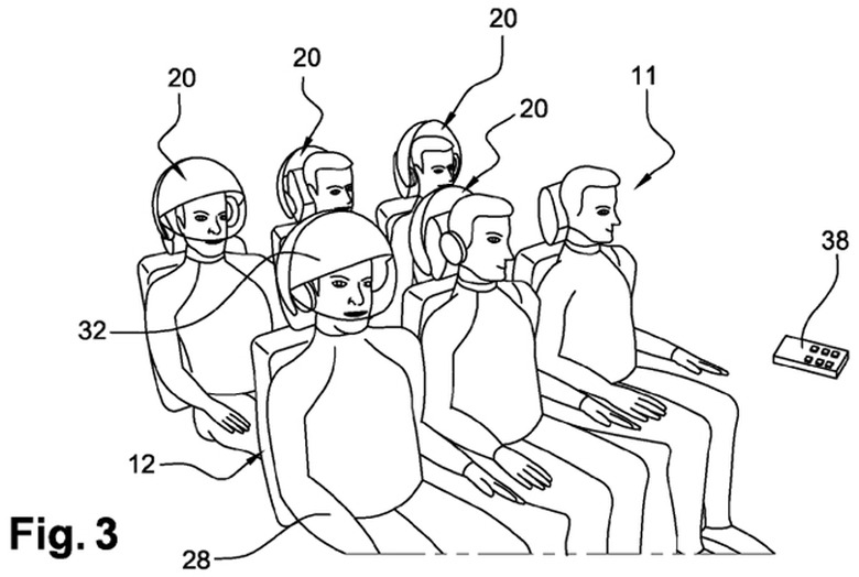 Airbus' concept image for its in-flight helmet display