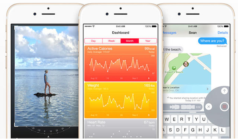 iOS 8 screenshots