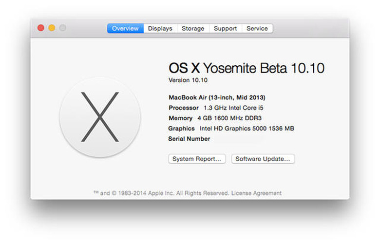 Yosemite Beta