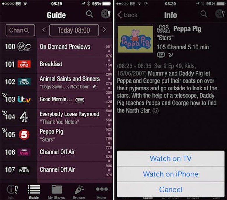 Virgin Media's TV Anywhere iOS App
