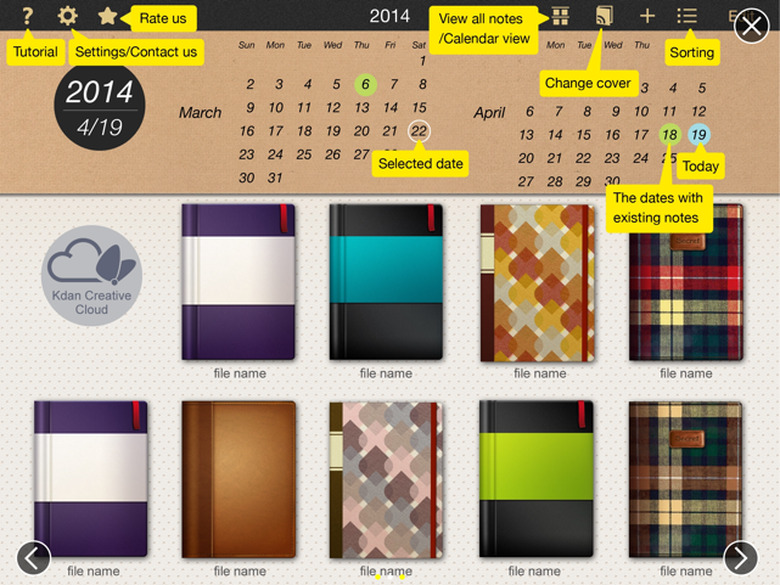 NoteLedge calendar view