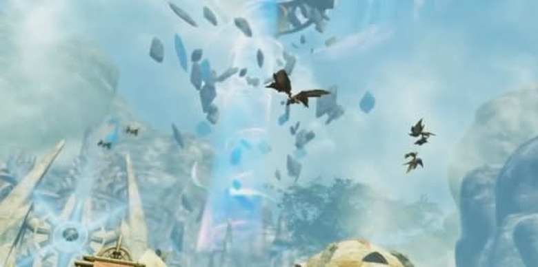 Dragons absolutely love rocks suspended by magical beams. It's like a moth to a flame.