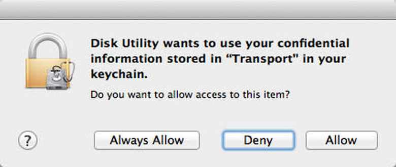 Prompt to Allow Keychain Access