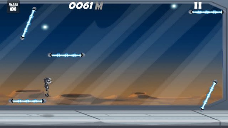 Each run in RoboRun Space feels procedurally generated so players have to be aware of different obstacles