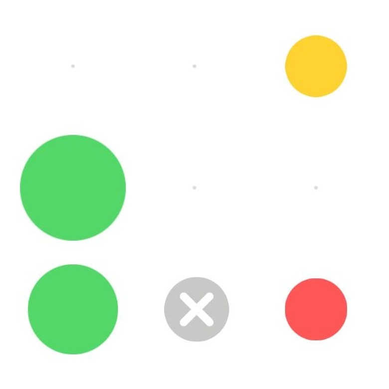 Players tap the biggest circle first and then clear the board of circles in Biggest first