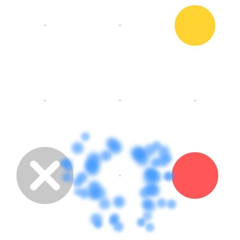 A particle effect happens when players tap on a circle and it disappears in Biggest first