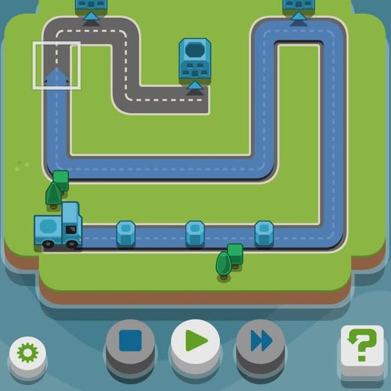 Players plan routes for miniature trucks in RGB Express