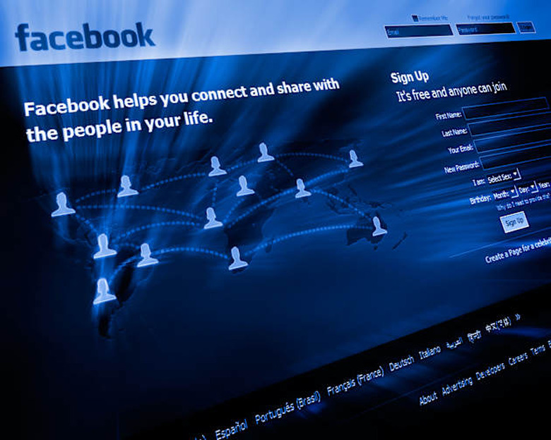 BE8FFJ Digitally altered front page of Facebook social networking web site. Facebook; Facebook; website; web; site; display; fro