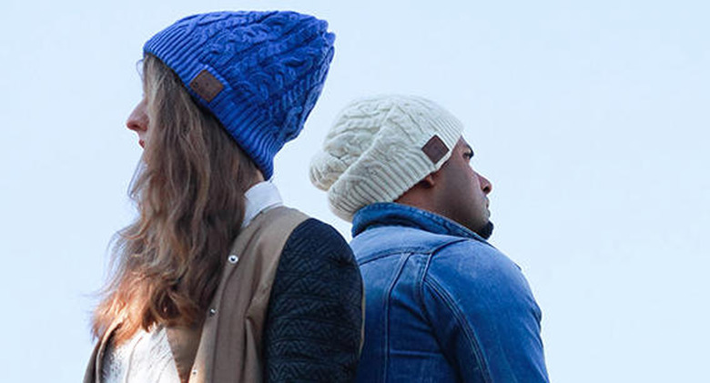 Archos music beany on two unsmiling models