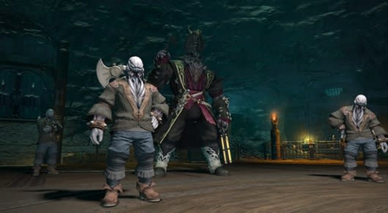 Take a shot every time pirates are involve in a story around Limsa Lominsa. Oh dear, now you've died of alcohol poisoning.