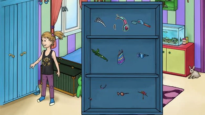 Player select clothes for Hanna to wear in Hanna & Henri - The Robot