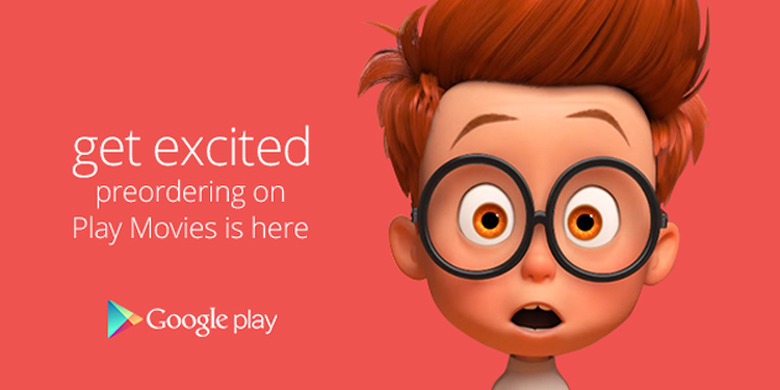 Pre-orders on Google Play Movies