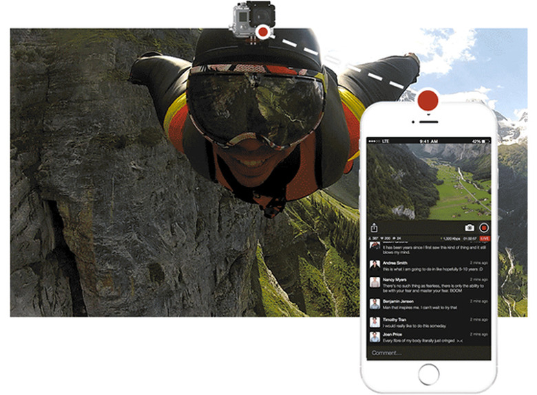 Livestream sending video to a GoPro