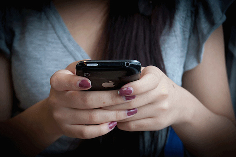 Texting on an iPhone