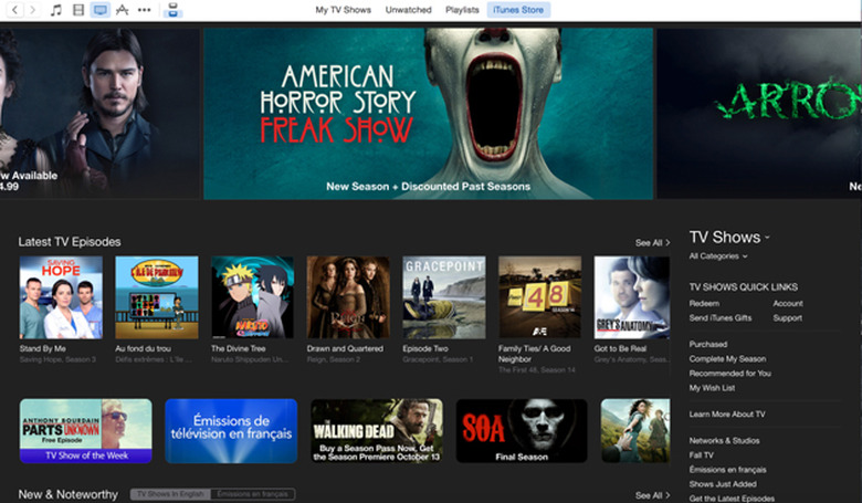 The iTunes Store's flatter design
