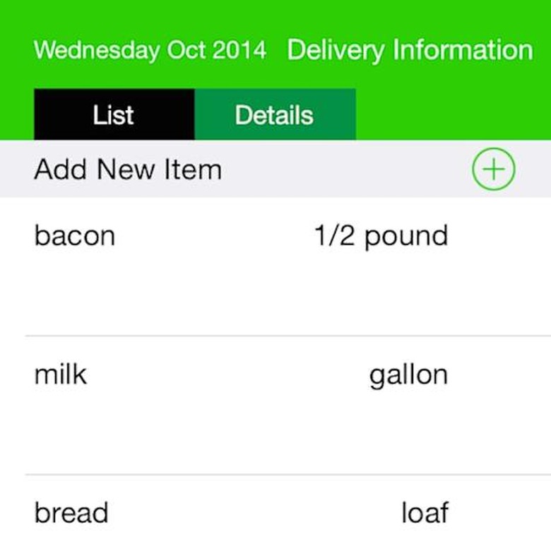 Buy4Me Grocery List
