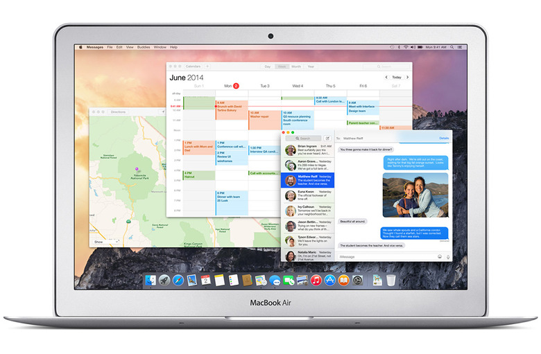 os x yosemite on a macbook air
