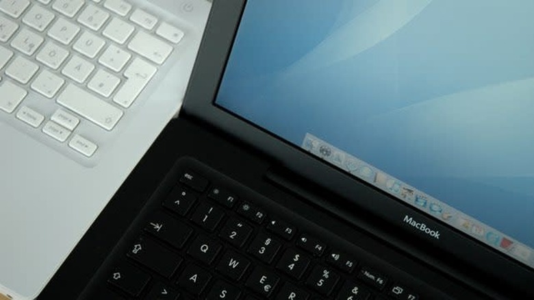 black macbook