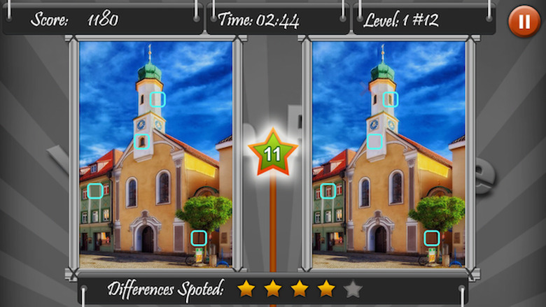 Players can use the star in the middle of the screen to help them complete the level in Vision Puzzle