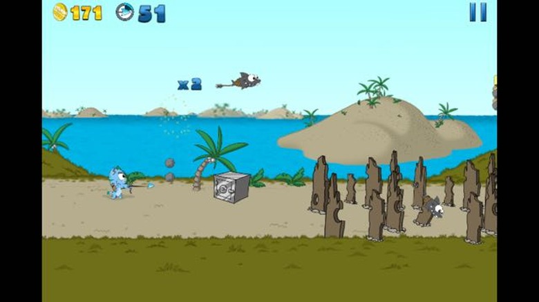 Players use special arrows to deal more damage to enemies in The Adventures of SlingCat