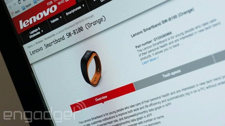 Lenovo Smartband on the web