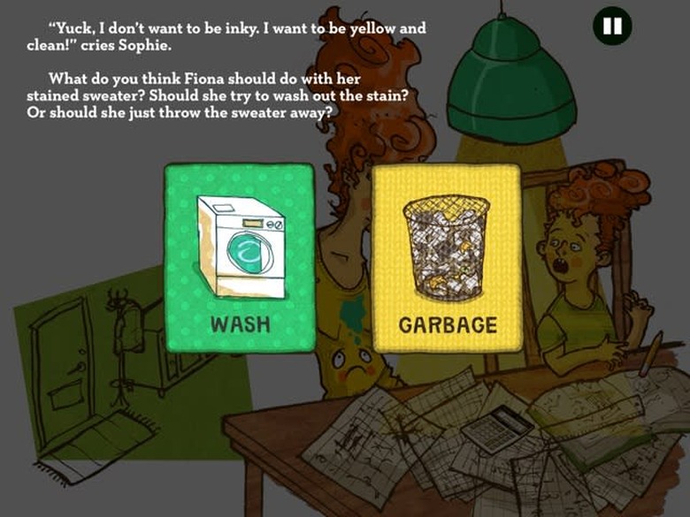 GroBook action choices screen