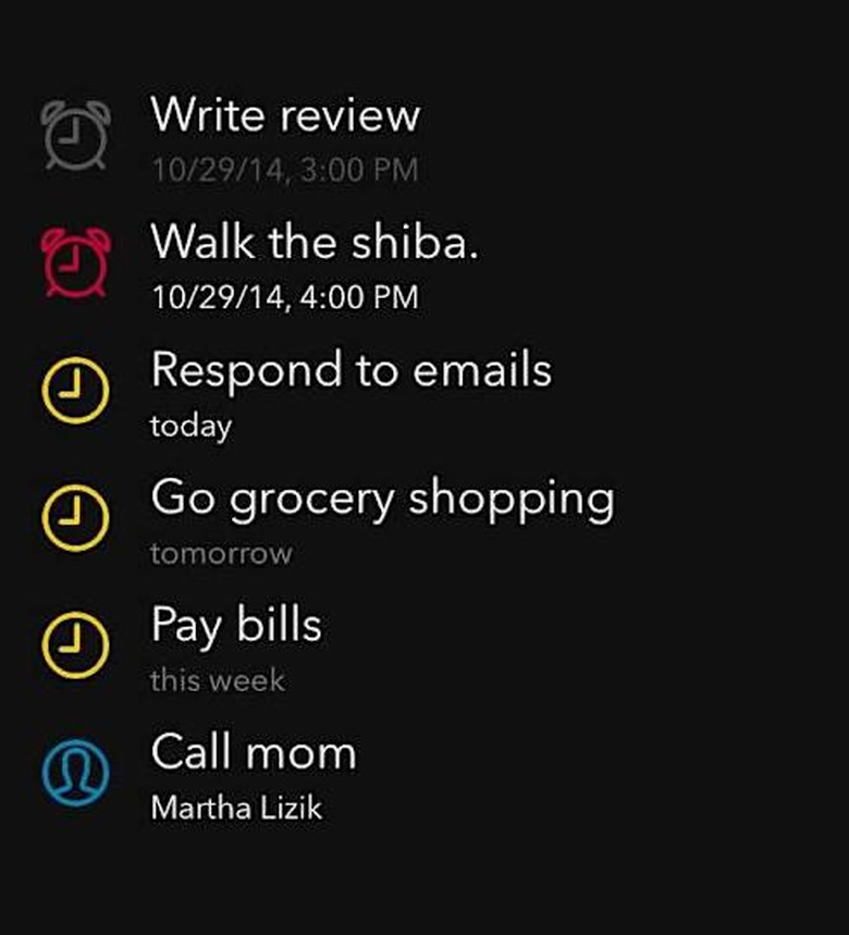Air Tasks dark theme screenshot