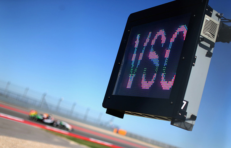 F1's virtual safety car sign at the US Grand Prix