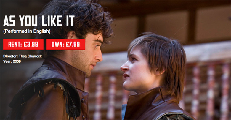 'As You Like it' in the Globe Player