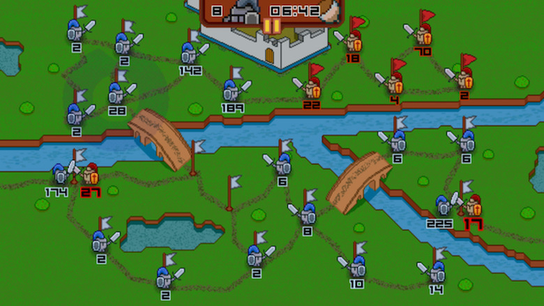 Players decide on the best strategy for attacking enemies in Twitchy Thrones