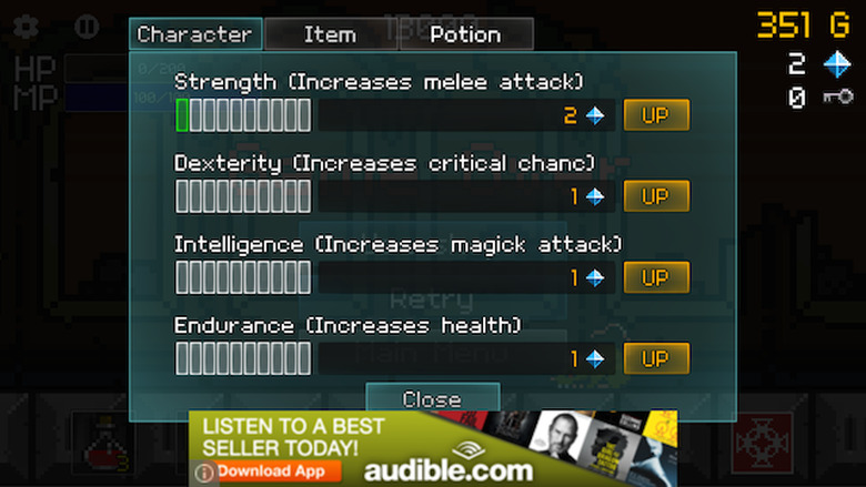 Players upgrade their character in Buff Knight Lite