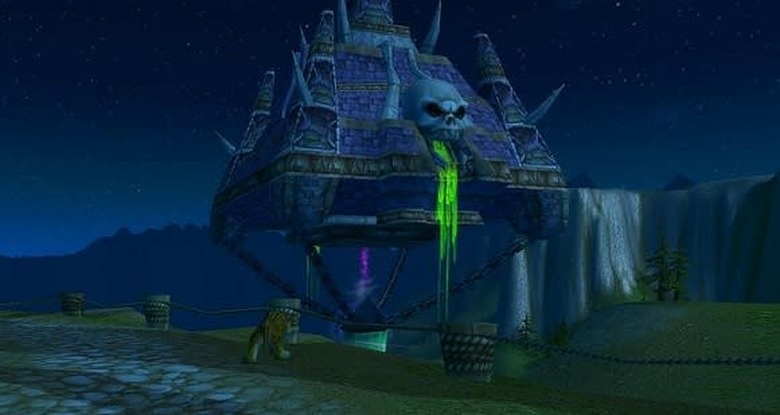 A Scourge ziggurat over Thunder Bluff