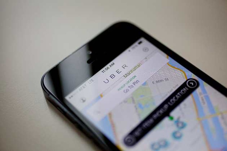 Uber finding a ride in Manhattan