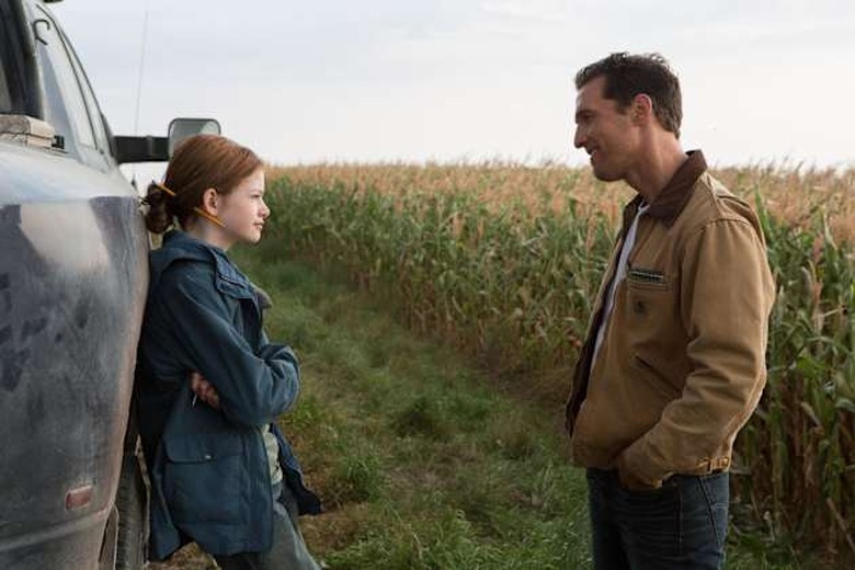 Interstellar is a 2014 science fiction film directed by Christopher Nolan. Starring Matthew McConaughey, Anne Hathaway, Jessica