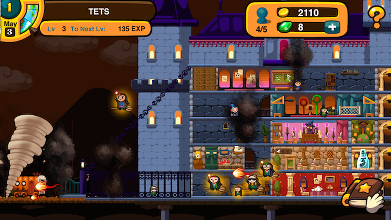 Players send students to fight enemies attacking their school in Little Warlock School