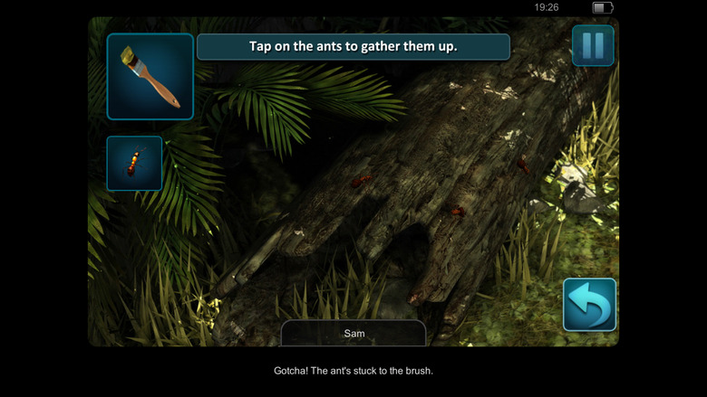 Players capture ants in Secret Files Sam Peters