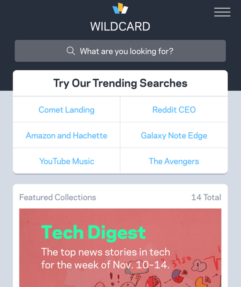 Wildcard Home Screen