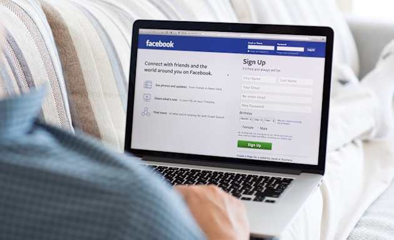 Simferopol, Russia - July 13, 2014: Facebook the largest social network in the world. It was founded in 2004 by Mark Zuckerberg