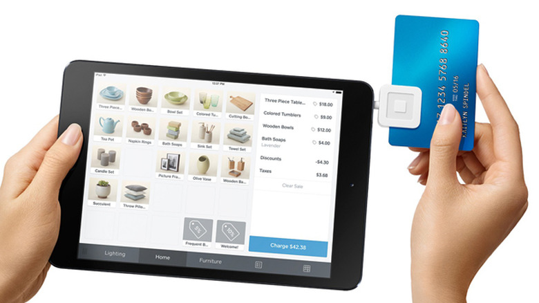 Square Register on an iPad mini