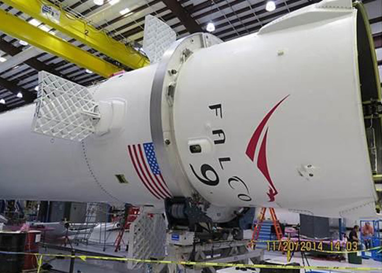 Hypersonic fins on SpaceX's Falcon 9 rocket