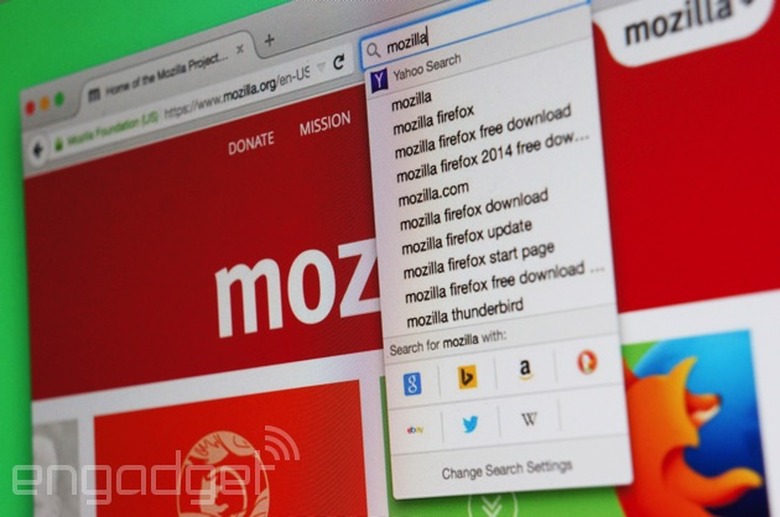 Firefox with new search option